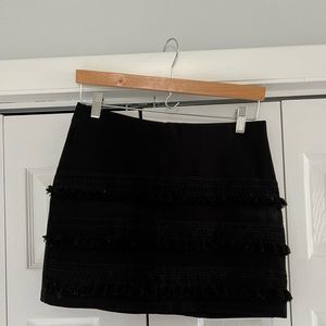 Black mini skirt